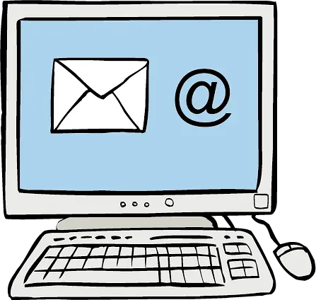 Ein Computer und eine E-Mail